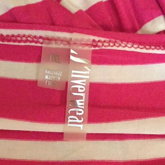 NWOT Lightweight pink & cream striped dress with belt in PXL any SILVERWEAR - Picture 12 of 13